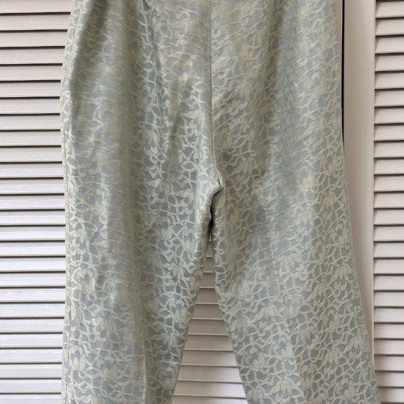 Sigrid Olsen Silk Linen Blend Pants Fully Lined Floral Pattern - Picture 8 of 15